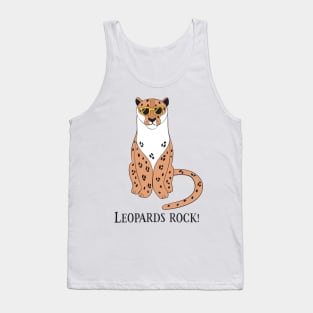 Leopards Rock, Funny Cute Leopard Love Tank Top